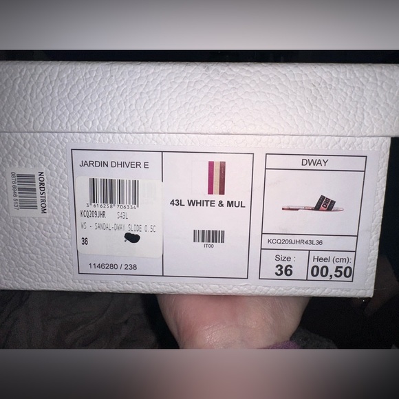 CHRISTIAN DIOR DWAY CANVAS SLIDES / SANDALS - Picture 4 of 4